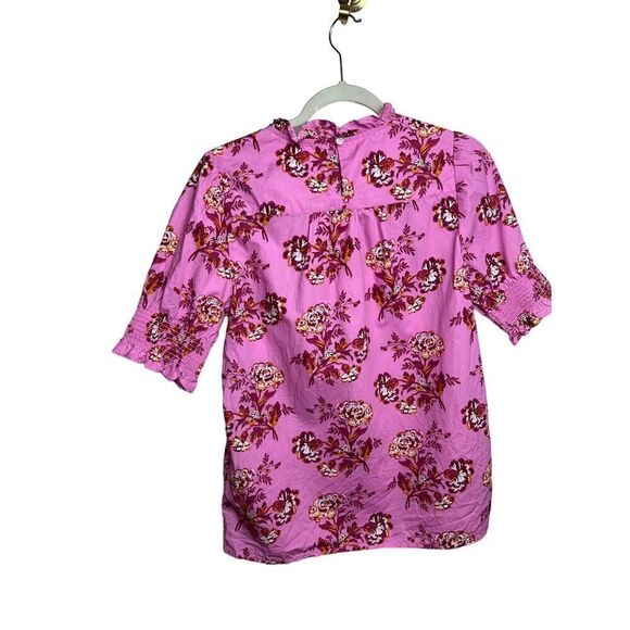 J. Crew Smocked Puff Sleeve Top Sz. XS - Picture 5 of 7